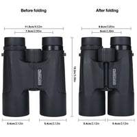 Huntsman Outdoors 10x42 Binoculars - HD Waterproof Roof Prism Binocular for Bird Watching, Sporting Events, Hunting and Shooting Optics