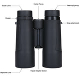 Huntsman Outdoors 10x42 Binoculars - HD Waterproof Roof Prism Binocular for Bird Watching, Sporting Events, Hunting and Shooting Optics